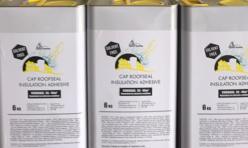 Cap Roofseal liquid roof coating being applied